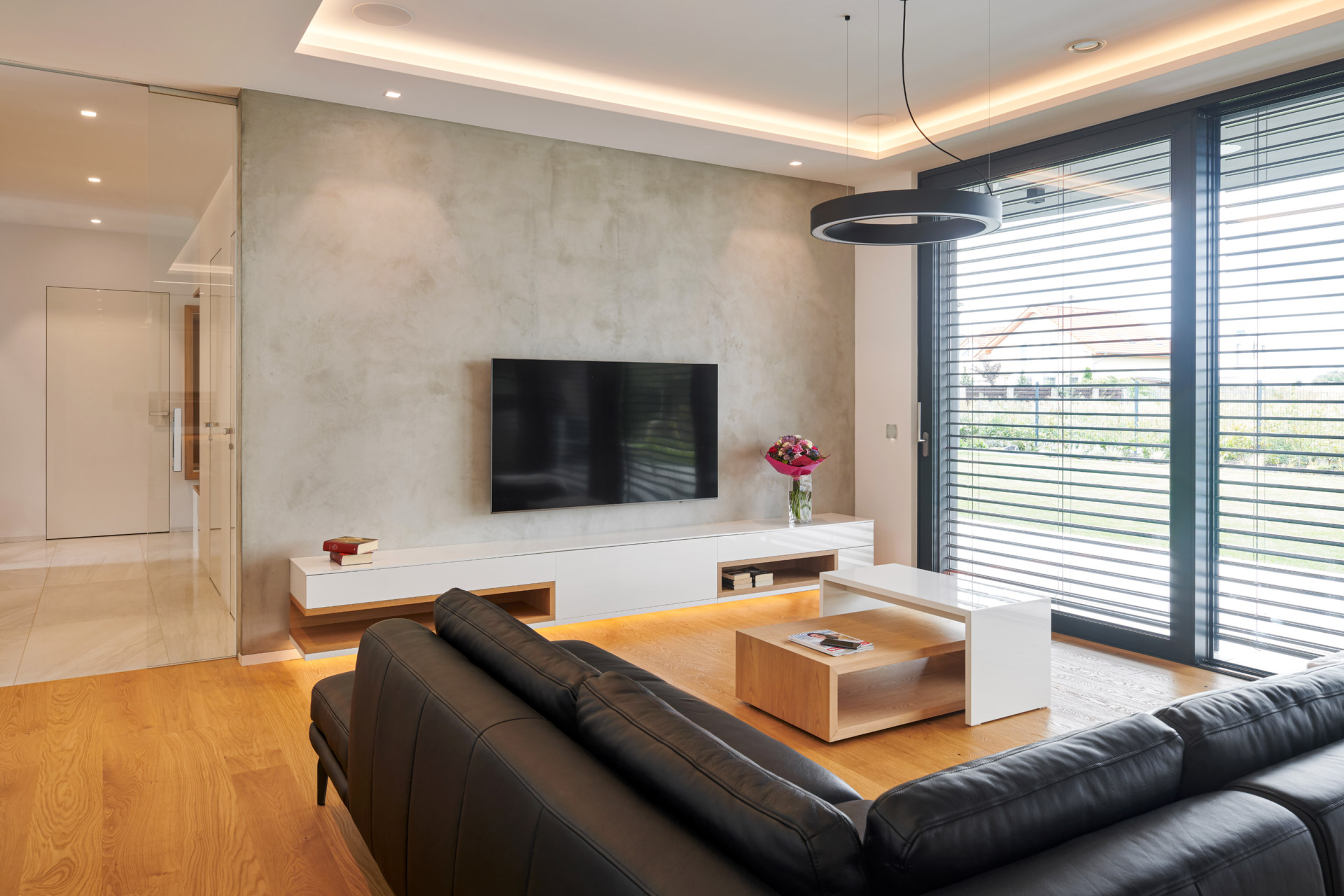 Hanák nábytek Moderní dům Ukázka realizace Interiér Obývací pokoj
