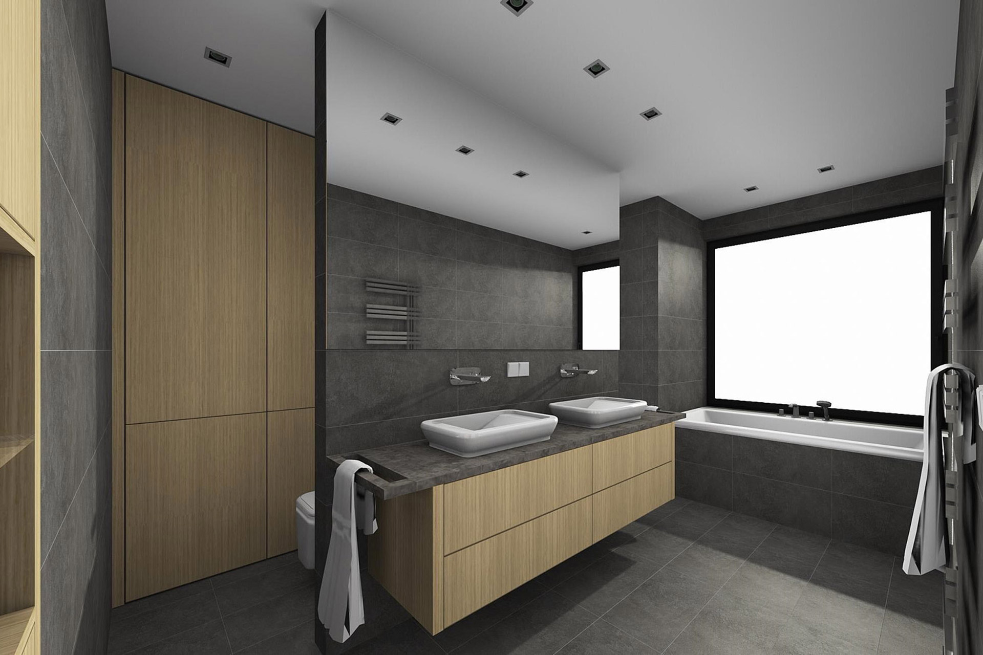 Hanák nábytek návrh interiéru Vizualizace Koupelna